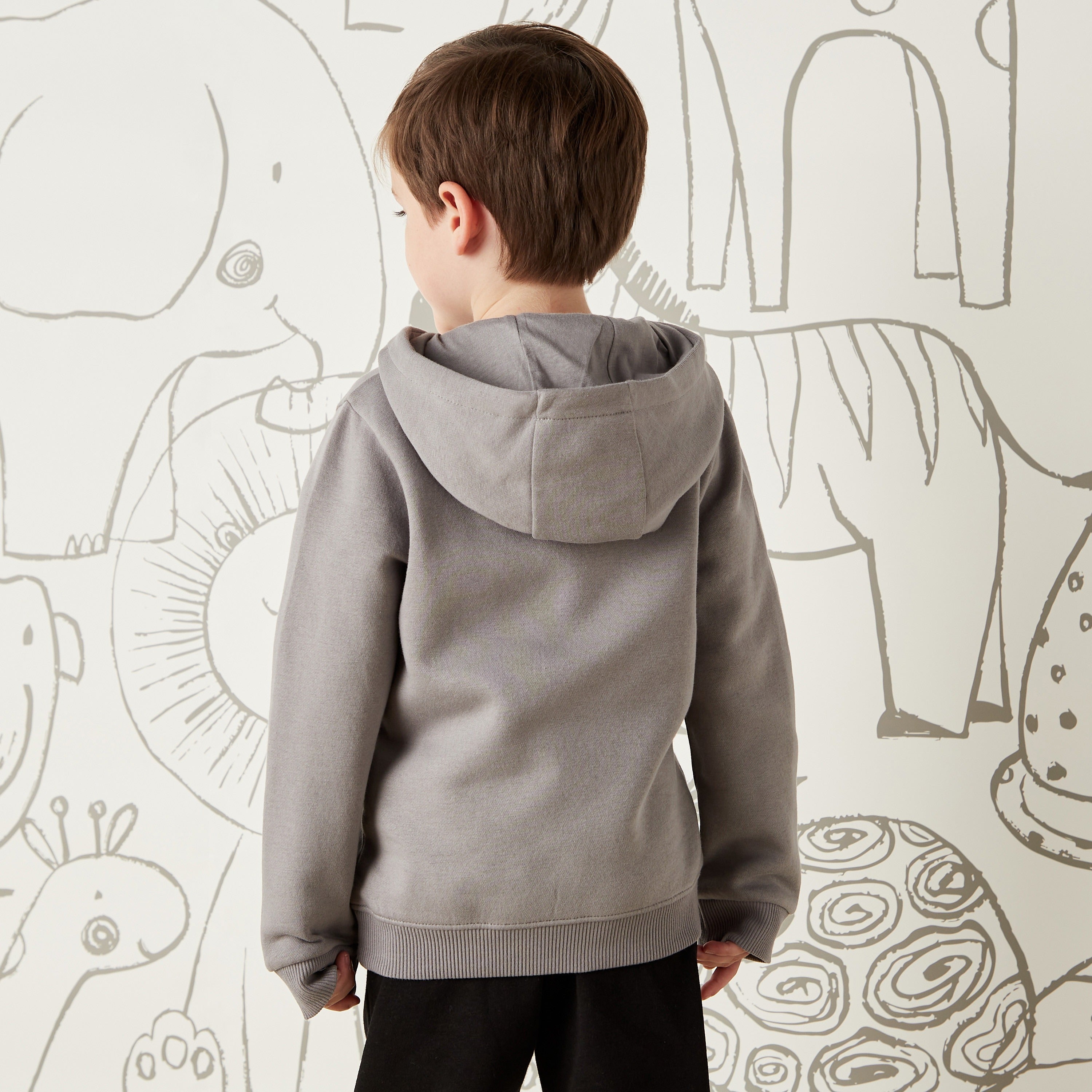 KIDS BASIC HOODIE (GRAY)
