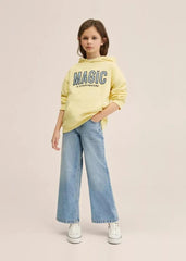 MANGO GIRLS EMBROIDED HOODIE
