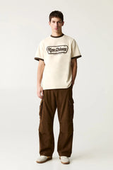 Pull & Bear Washed Cargo Baggy Trousers