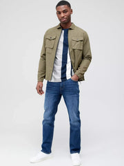 VERY MAN Premium Straight Stretch Jeans - Midi Blue