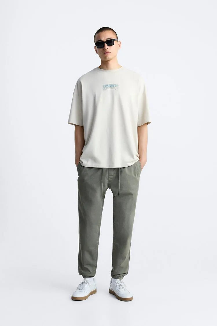 ZARA JOGGER WAIST TROUSERS