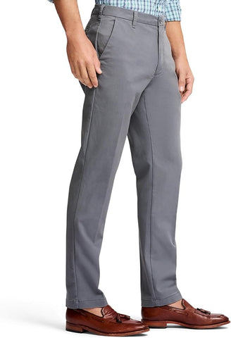 IZOD Mens Performance Stretch Straight Fit Flat Front Chino Pant