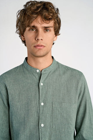 LINDBERGH MENS SLIM FIT LINEN SHIRT