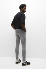 PULL&BEAR MENS CARROT FIT GRAY JEANS