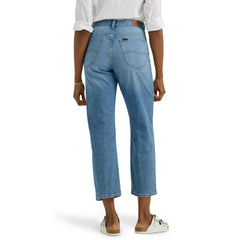 LE Women's Heritage Mid Rise Classic Straight Jeans