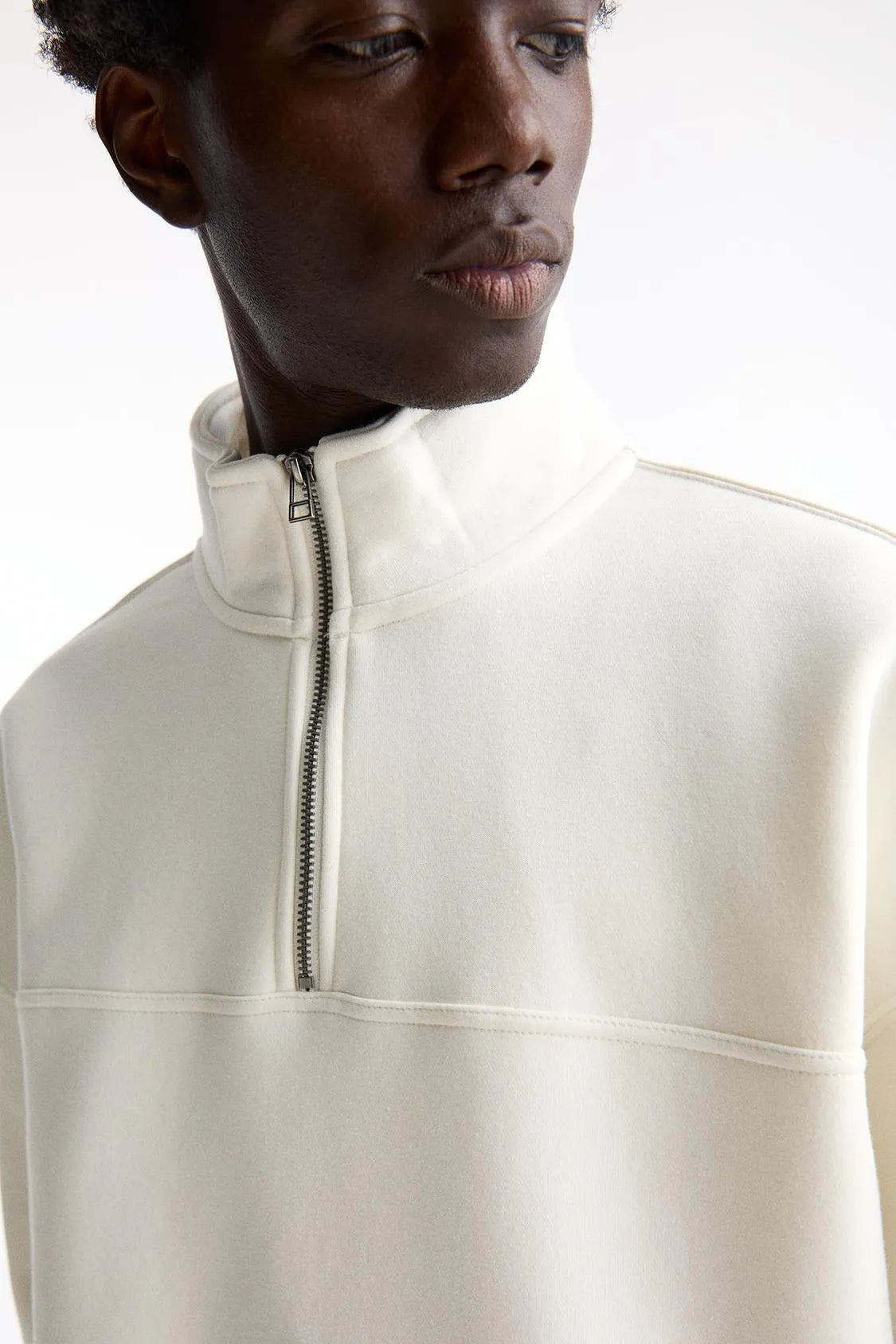 PULL&BEAR SWEATSHIRT WITH ZIP-UP COLLAR