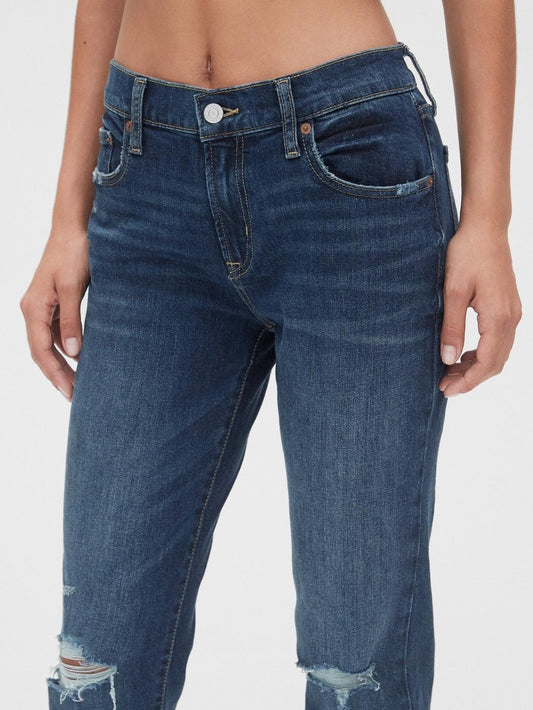 GAP WOMENS MID WAIST GIRLFRIEND REGULAR FIT JEANS