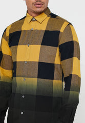 Dip Dye Checked Regular Fit Shirt
