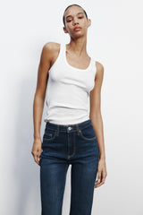 ZR TRF CROPPED FLARE HIGH-WAIST JEANS