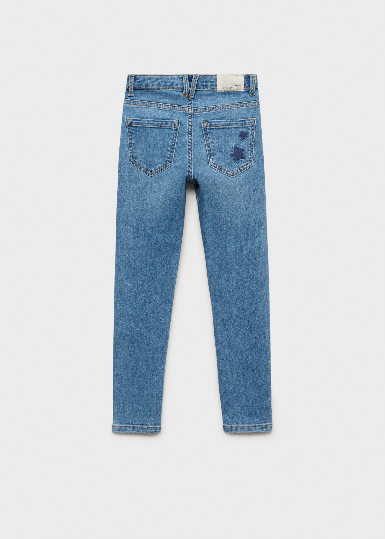 MANGO GIRLS Star-embroidered skinny jeans