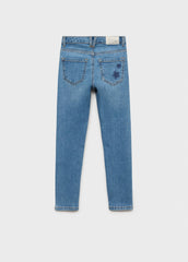MANGO GIRLS Star-embroidered skinny jeans