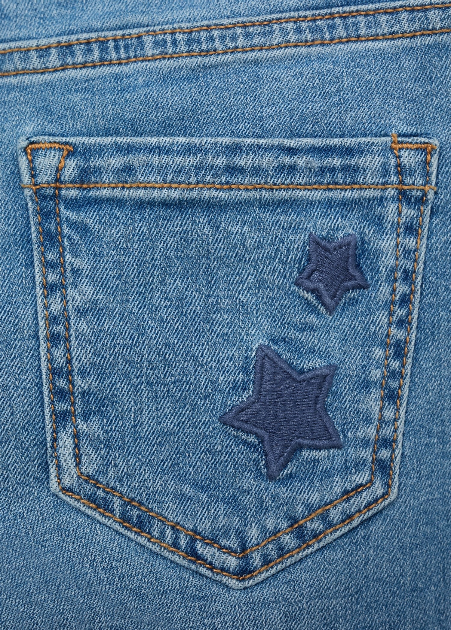 MANGO GIRLS Star-embroidered skinny jeans