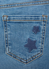 MANGO GIRLS Star-embroidered skinny jeans