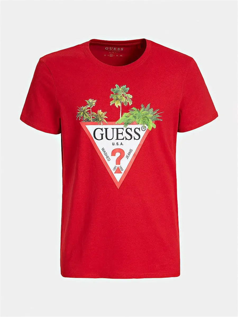 GUE PALM TREE TRIANGLE LOGO T SHIRT
