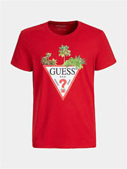 GUE PALM TREE TRIANGLE LOGO T SHIRT