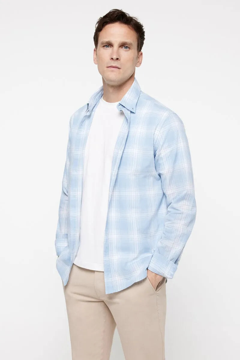 Milano Slub Plaid Shirt