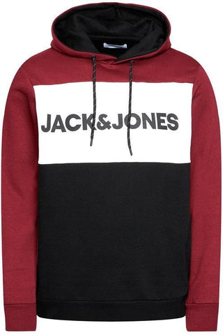 JACK&JONES MENS CHEST PRINT HOODIE
