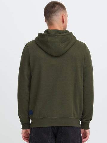 BLEND Mens BHBadel Dark Green Zip-Up Hoodie