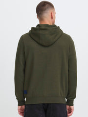 BLEND Mens BHBadel Dark Green Zip-Up Hoodie