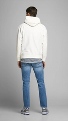 Jack & Jones Men's Basic White hoodie