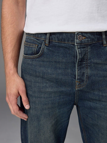 NEXT Blue Dark Vintage Straight Fit Vintage Wash Denim Jeans
