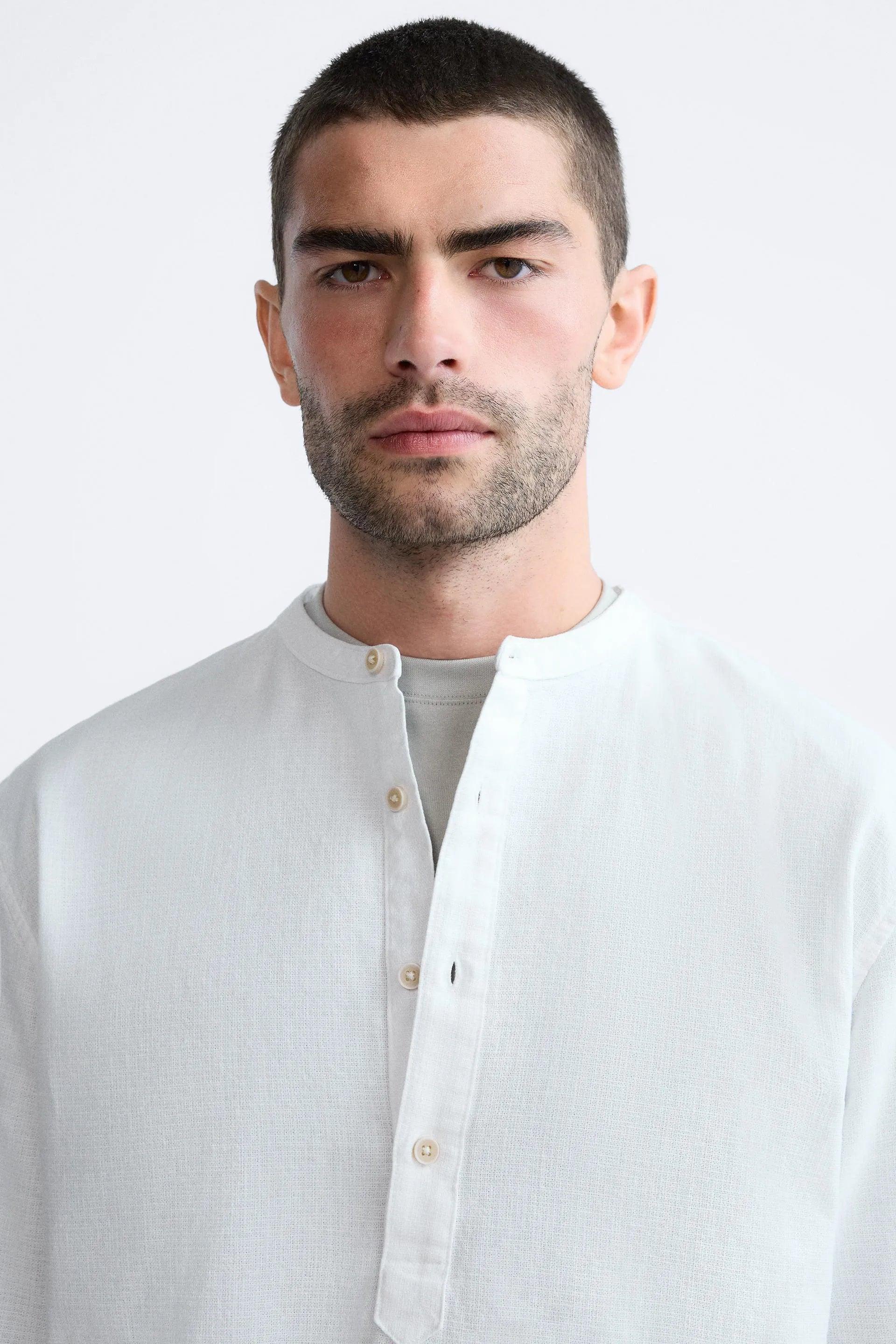 ZARA STAND-UP COLLAR SHIRT