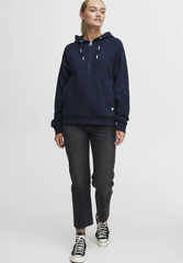 OXMO OXANDREA Womens Total Eclipse Half Zipped Hoodie