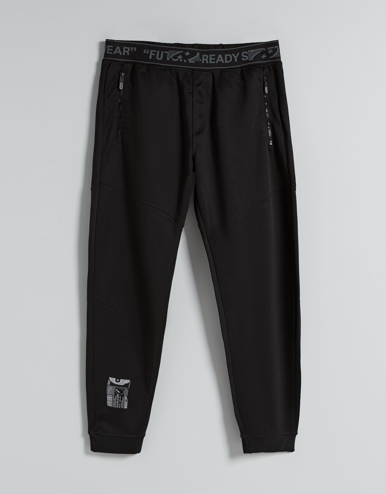BERSHKA Plush Trousers With Elastic Trim