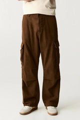 Pull & Bear Washed Cargo Baggy Trousers