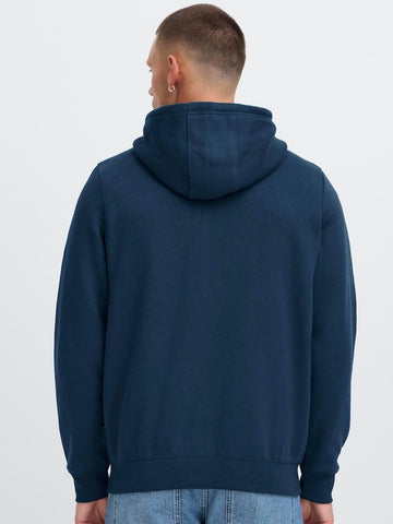BLEND Mens BHBadel Blue Zip-Up Hoodie