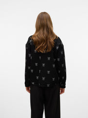 VEROMODA Womens Black Printed Denim Jacket