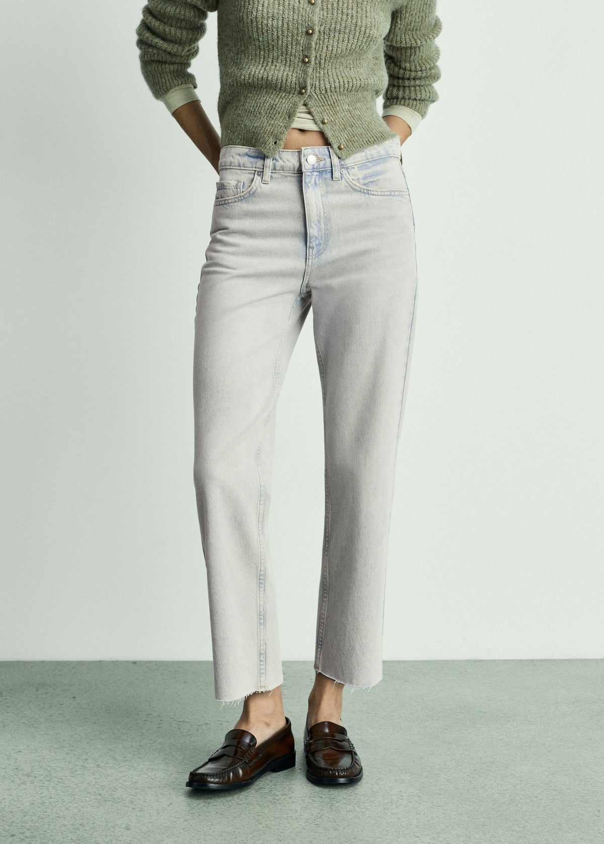 Blanca Straight Fit Cropped Jeans