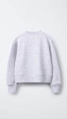 ZR Girls Basic Crew Grey Marl Sweatshirt And trouser Suit