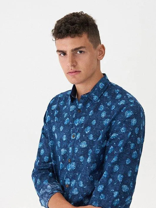 HOUSE BRAND TROPICAL PRINT SHIRT