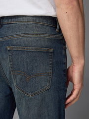 NEXT Blue Dark Vintage Straight Fit Vintage Wash Denim Jeans