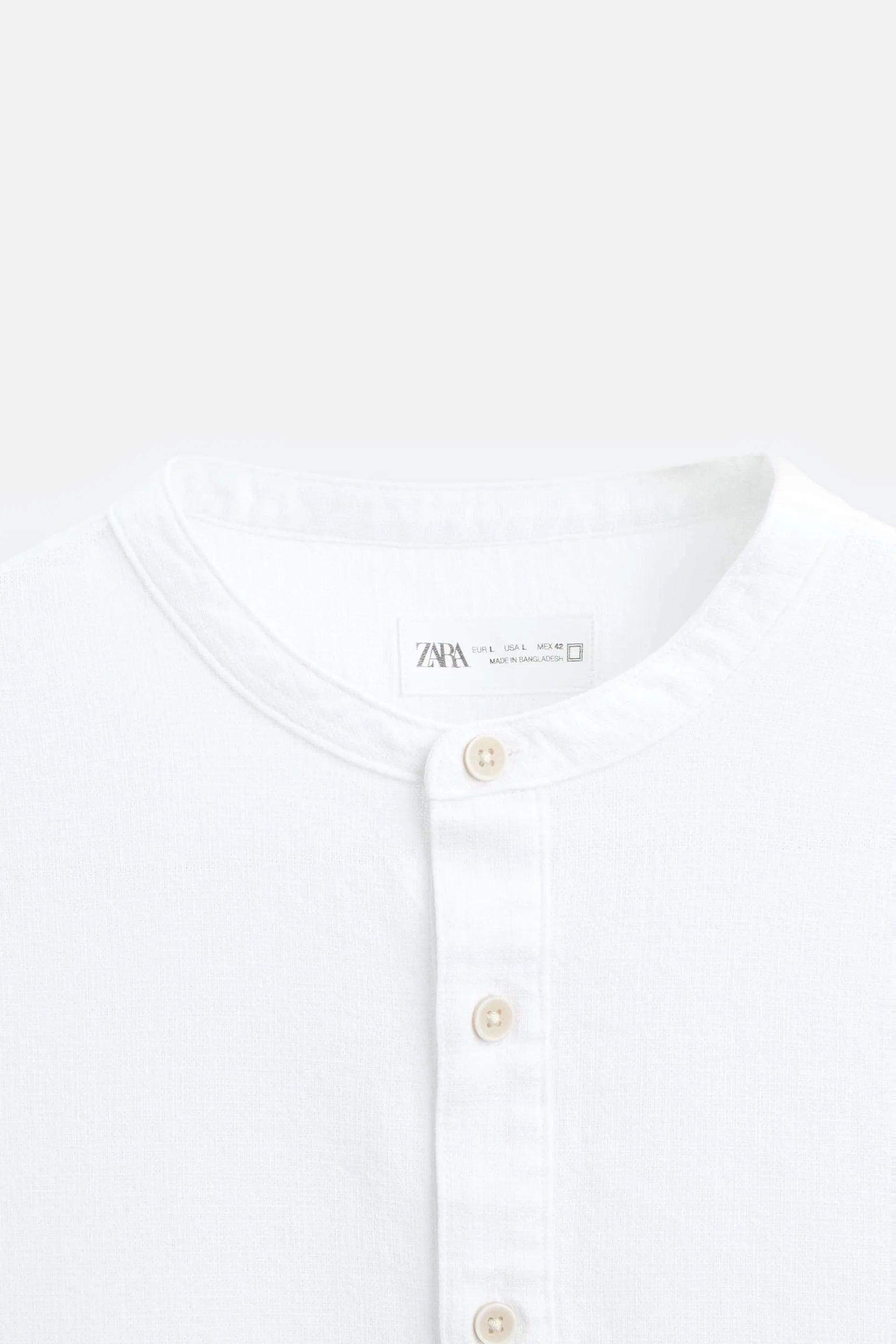 ZARA STAND-UP COLLAR SHIRT