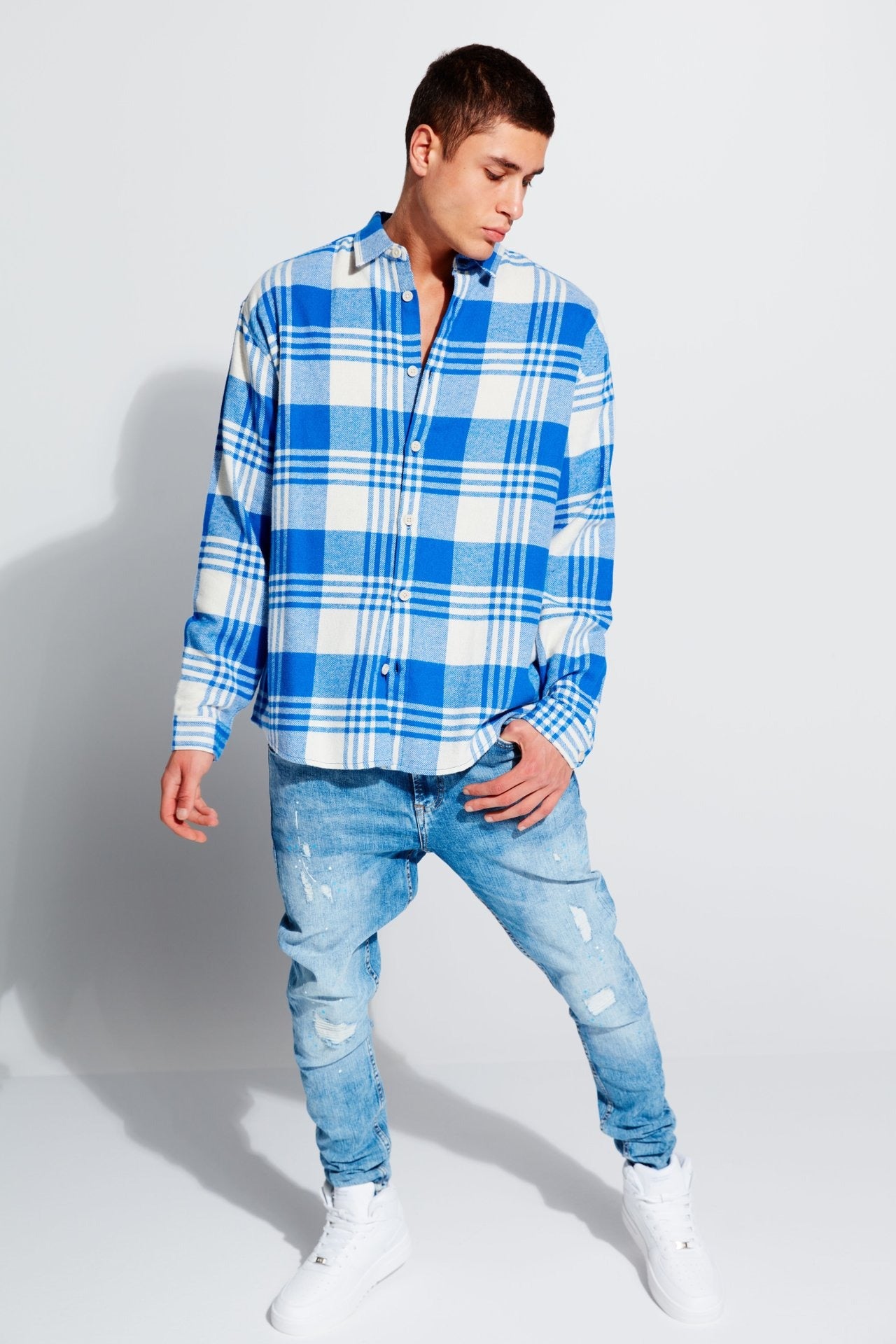 FSBN Tapered Mit Destroys Denim