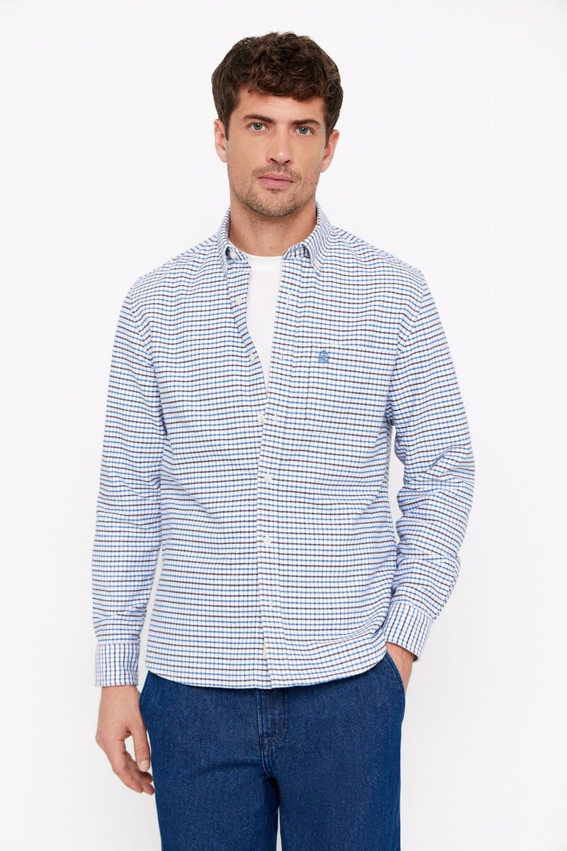 CORTEFIEL Brushed Checkered Oxford Shirt