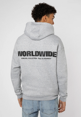 SUB LEVEL MENS BACKPRINT GREY MELANGE HOODIE