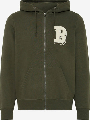 BLEND Mens BHBadel Dark Green Zip-Up Hoodie