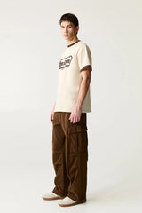 Pull & Bear Washed Cargo Baggy Trousers