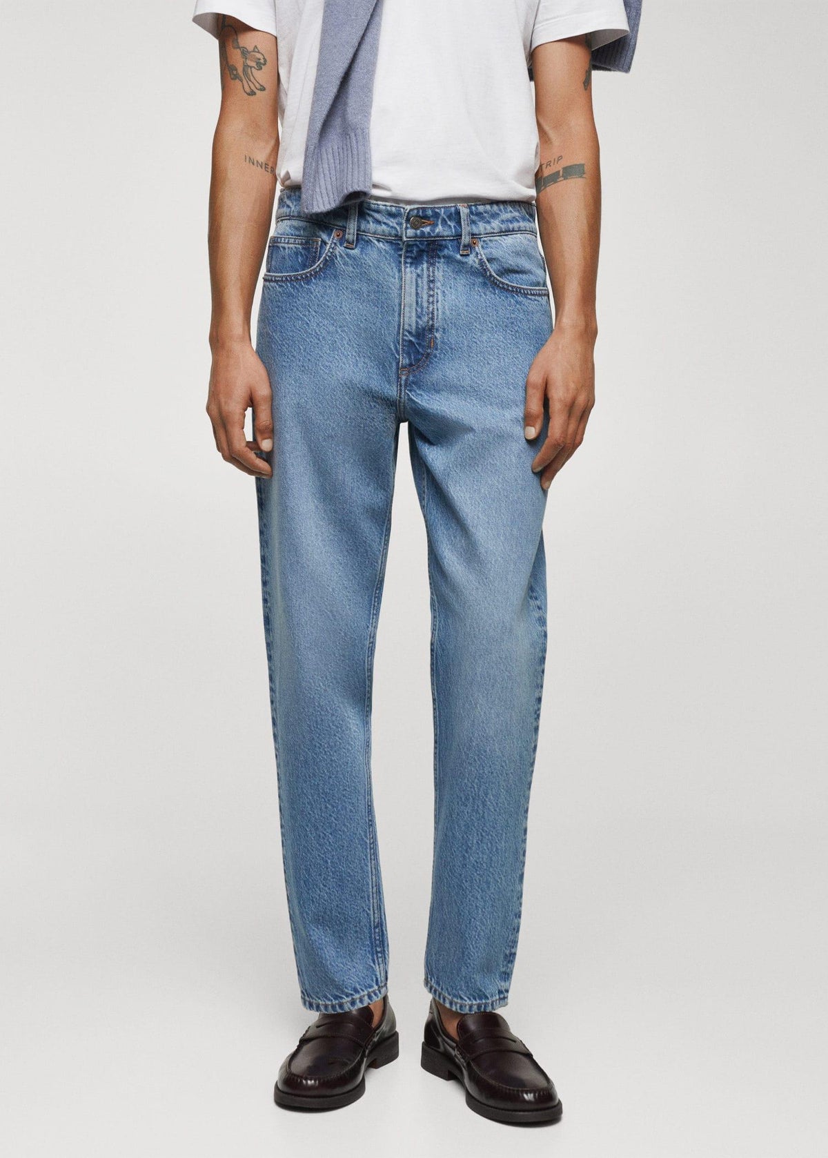 Mens Tapered-Fit Jeans