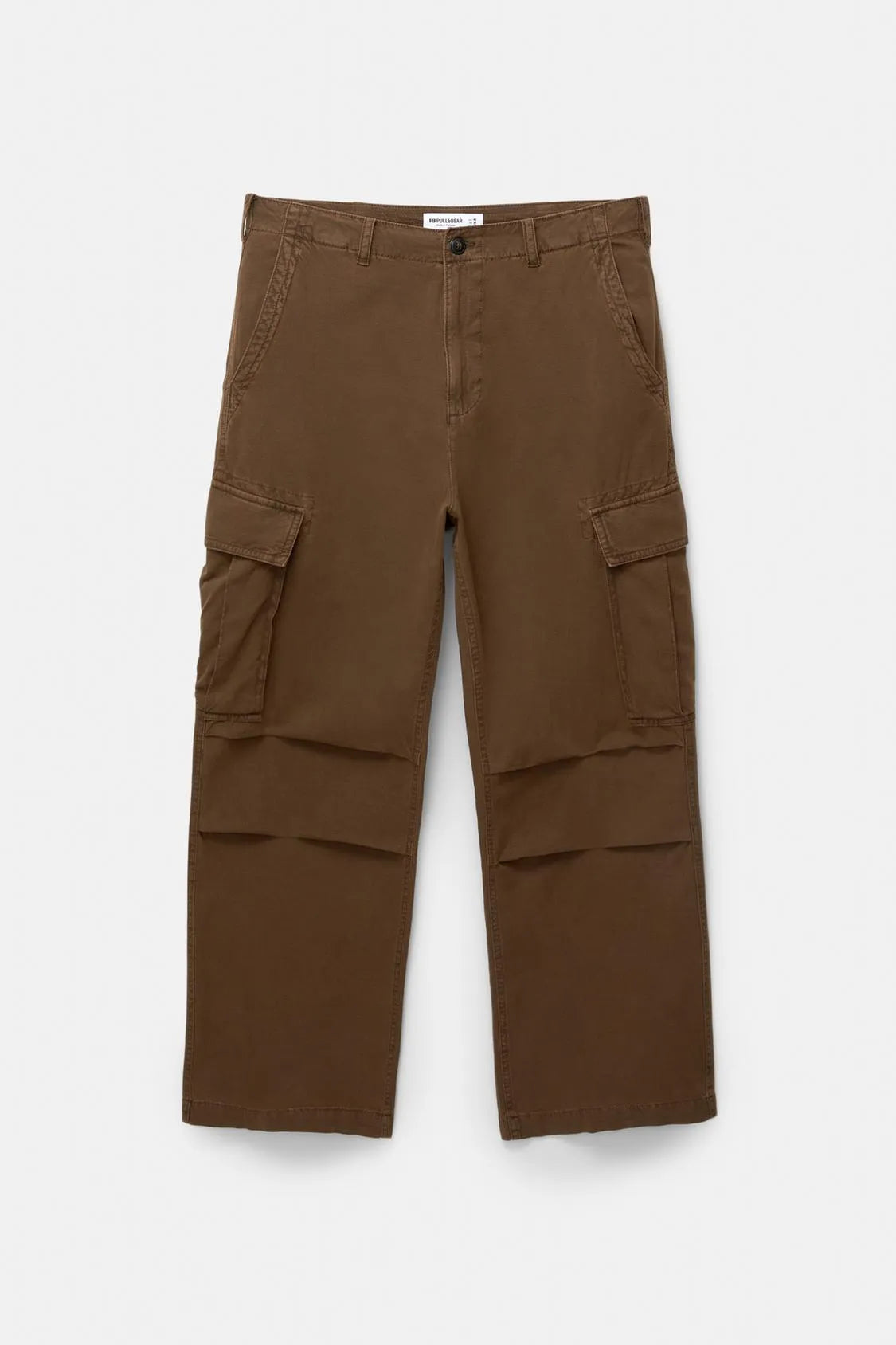 Pull & Bear Washed Cargo Baggy Trousers