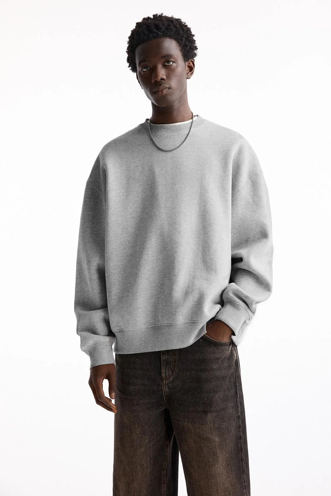 PULL&BEAR Basic Round Neck Sweatshirt