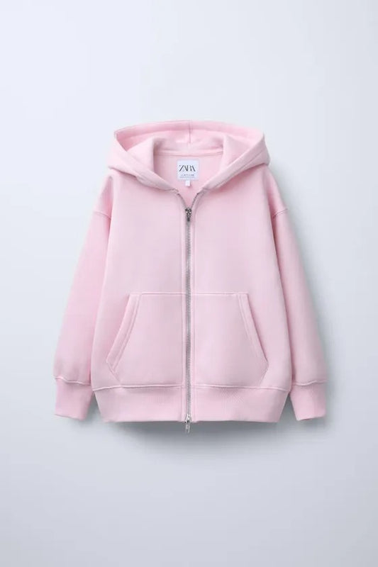 ZR GIRLS Hoodie with a Dual zipper Mechanism
