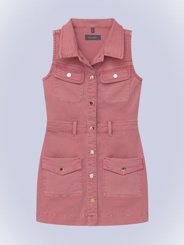 DL 1961 Girls Pink Twill Noelle Dress