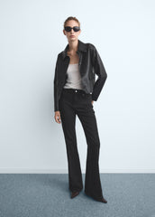 Violet Flared High Rise Jeans