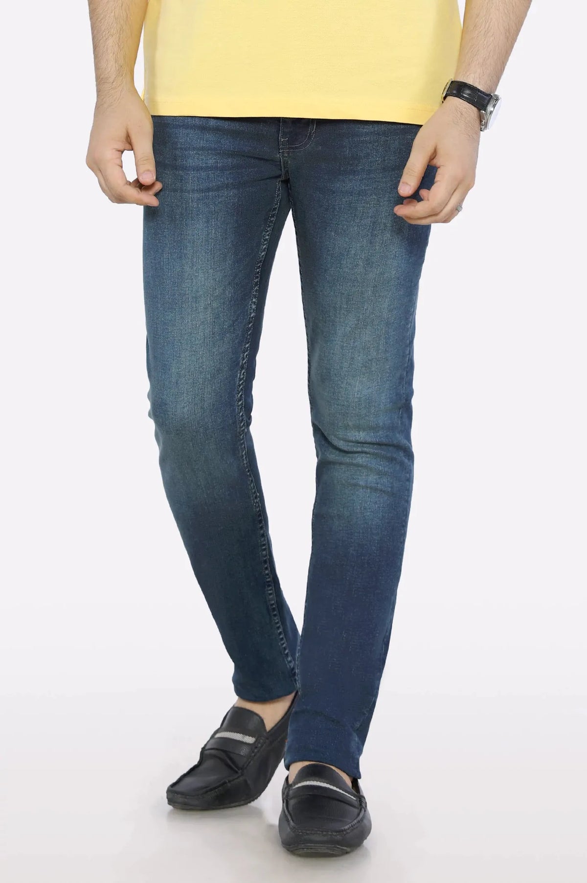 DINERS Medium Blue Slim Fit Jeans