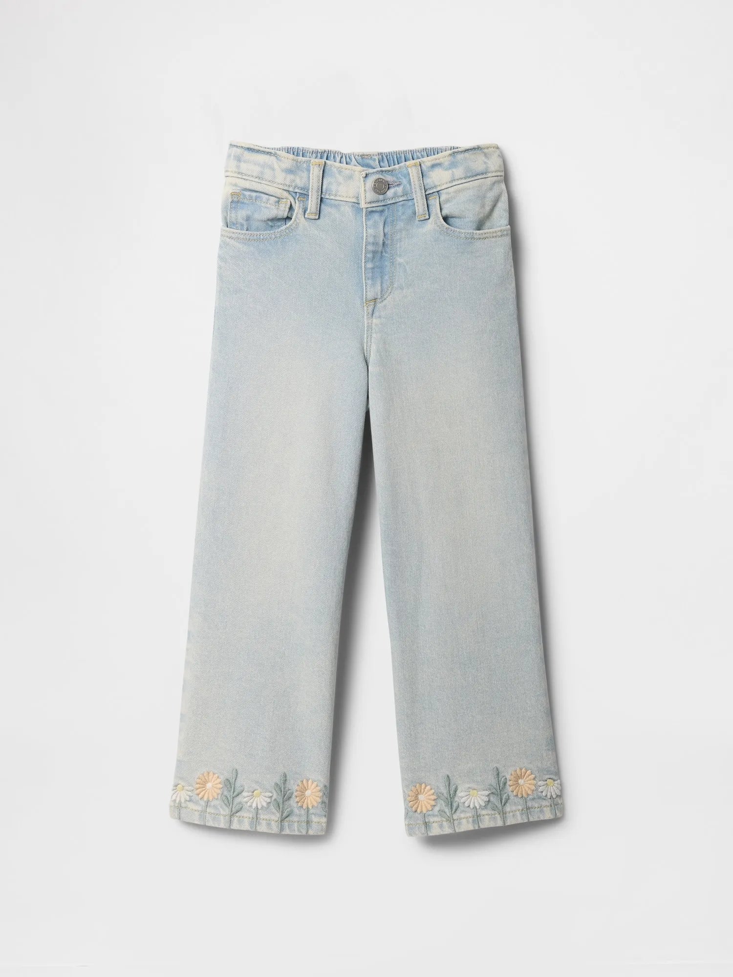 Gap Embroidered Wide-Leg Jeans