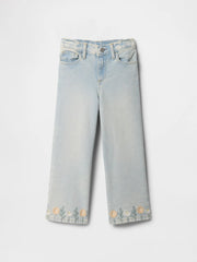 Gap Embroidered Wide-Leg Jeans